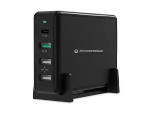 Настольное зарядное устройство Conceptronic OZUL 4-порта 65 Вт USB PD