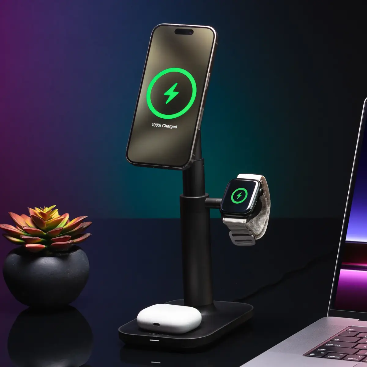 mophie 3-in-1 Extendable Stand with MagSafe Wireless Charger Photo 6