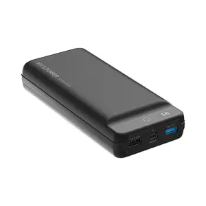 RealPower PB-30k PD Power Bank 30000 mAh, 18W, 3 Ports, Black