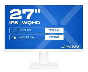 Монитор JAPANNEXT JN-IPS270WQHD75F-C65W-HSP-W 27 дюймов, IPS LED, Quad HD 2560 x 1440, белый