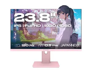 JAPANNEXT JN-I238FHD120F-HSP-PK 23.8 collu Full HD IPS monitors, 0.5ms reakcijas laiks, rozā