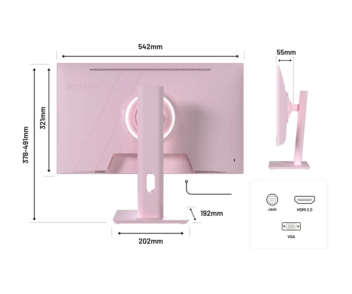 Монитор JAPANNEXT JN-I238FHD120F-HSP-PK 23.8" Full HD IPS Photo 11