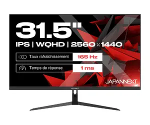 Монитор JAPANNEXT JN-IPS315WQHD165F 31.5 дюйма, IPS, 2560 x 1440 WQHD, время отклика 1 мс, черный