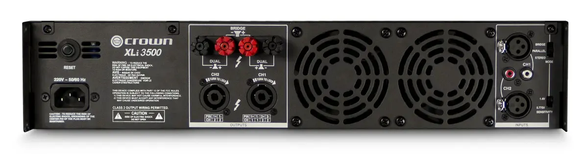 Crown XLi 3500 2.0 Channel Power Amplifier Photo 2