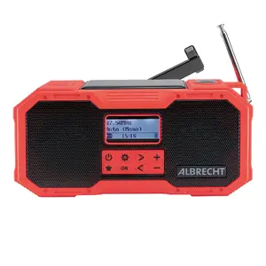Albrecht DR 112 Digital Radio with DAB+ and FM, Black/Red