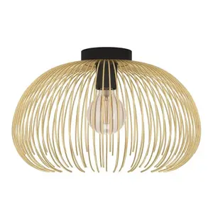 EGLO Venezuela Ceiling Light, E27, 40W, Black and Gold