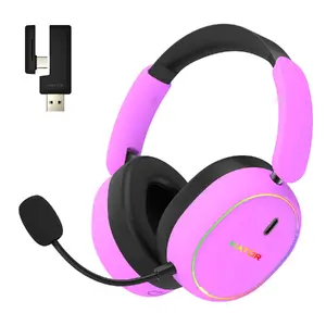 Игровая гарнитура HATOR Phoenix 2 Wireless, полноразмерная, Bluetooth, USB Type-C/A, фиолетовая