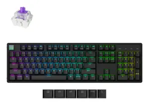 Полноразмерная игровая клавиатура Keychron K10 HE, QWERTY, магнитные переключатели, RGB, USB/RF/Bluetooth, черная