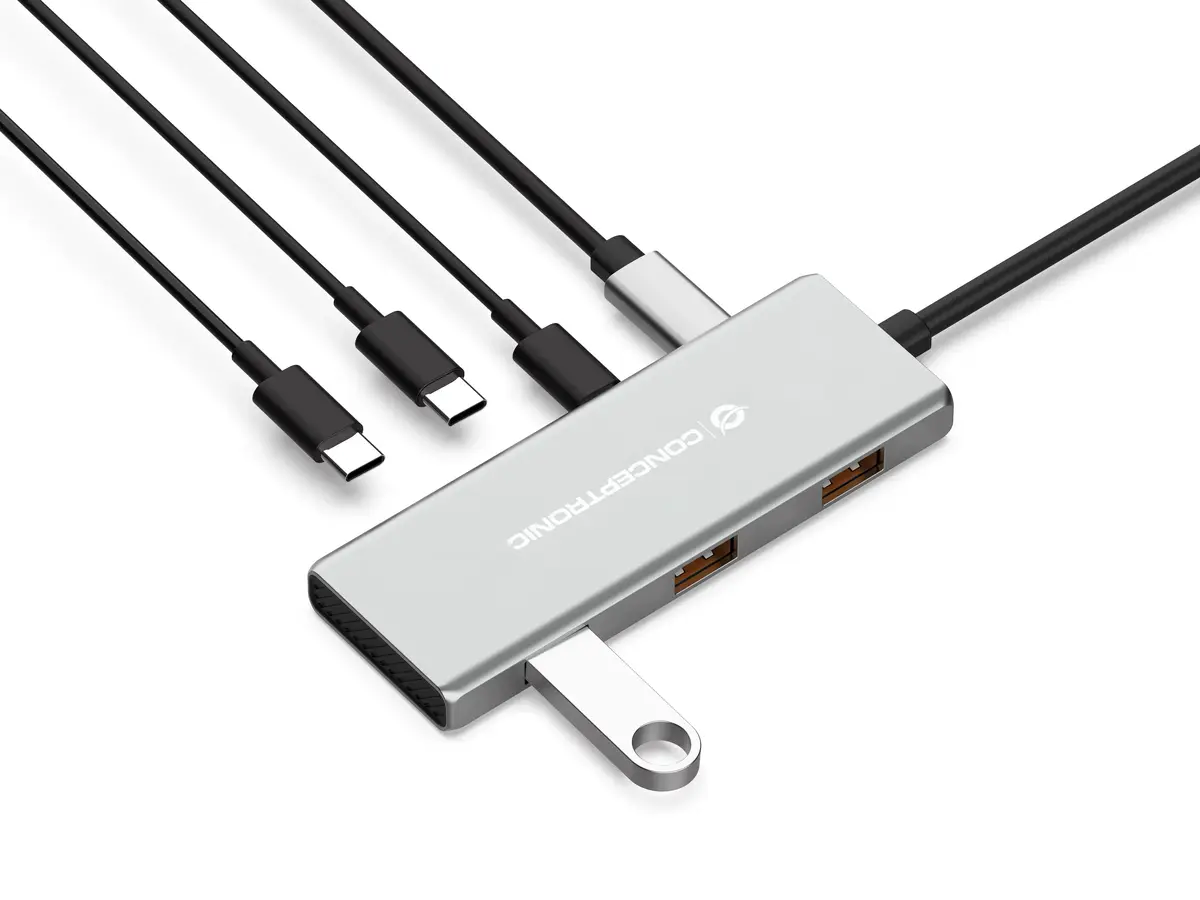 Conceptronic HUBBIES17G 7-portu USB-C centrmezgls Photo 2