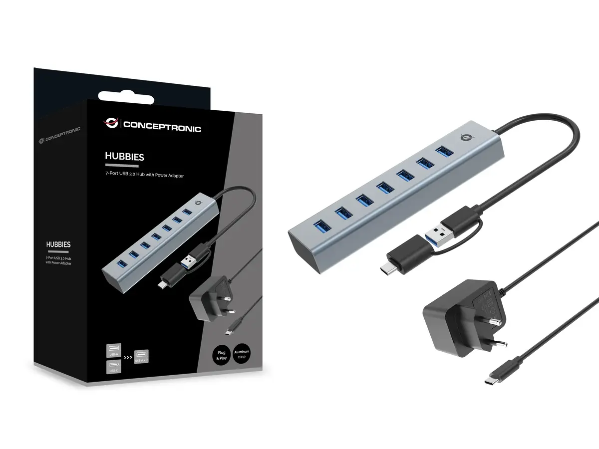 USB-концентратор Conceptronic HUBBIES21GP на 7 портов Photo 4