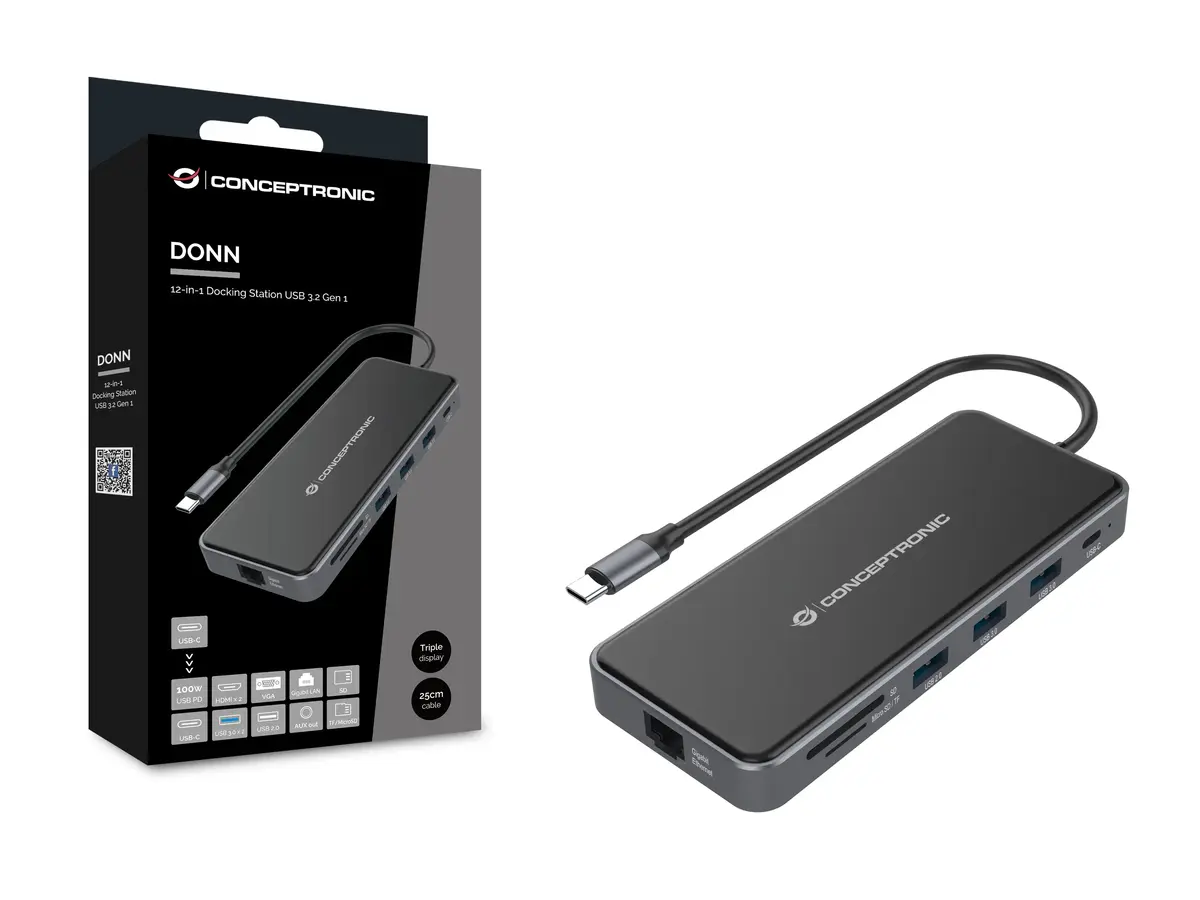 Conceptronic DONN15G USB-C dokstacija Photo 2