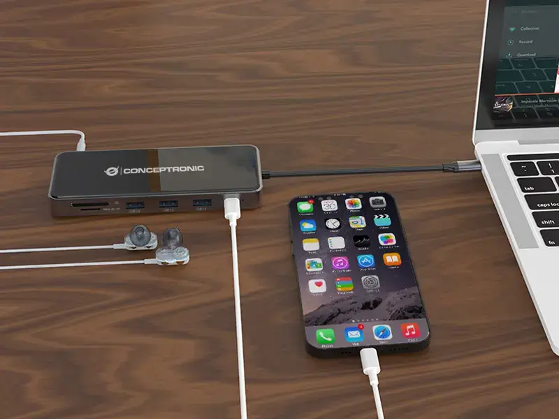 Conceptronic DONN15G USB-C dokstacija Photo 6