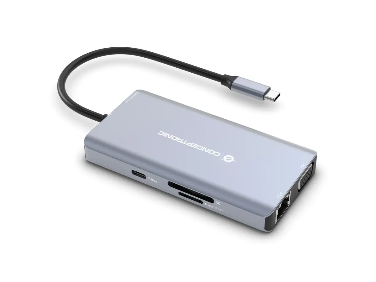 Conceptronic DONN20G 10-in-1 USB-C dokstacija Photo 2
