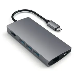 Многопортовый адаптер Satechi V2 USB-C с HDMI, Ethernet и USB 3.0