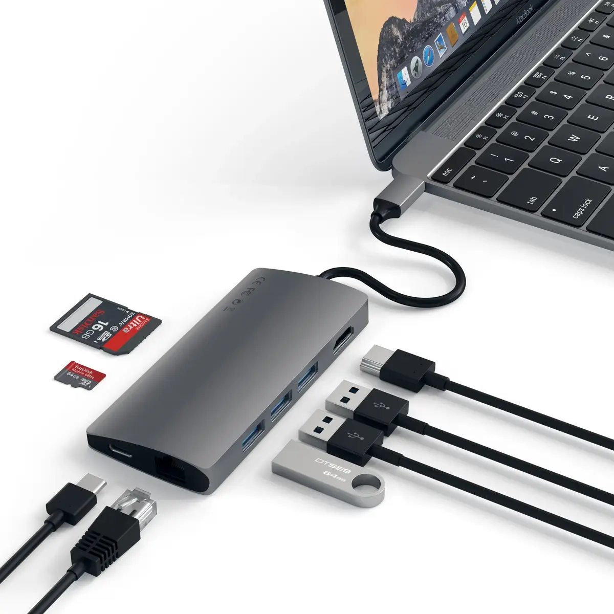 Многопортовый адаптер Satechi V2 USB-C Photo 5
