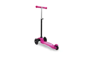 Трехколесный самокат Jamara KickLight для детей, черный и розовый