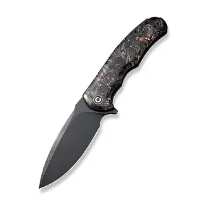 CIVIVI Praxis Folding Knife with Shredded Carbon Fiber and Copper Handle