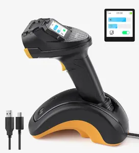 Inateck PRO 8 Handheld 1D/2D Barcode Scanner, Wireless CCD/CMOS, Yellow/Black