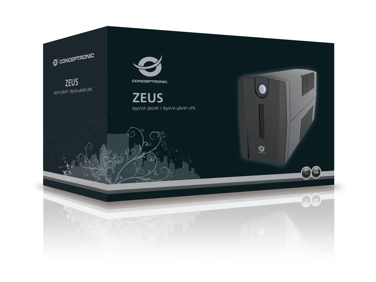 ИБП Conceptronic ZEUS 650ВА 360Вт Photo 3