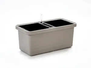 Urbalive Berberis Duo Self-Watering Planter, Light Grey