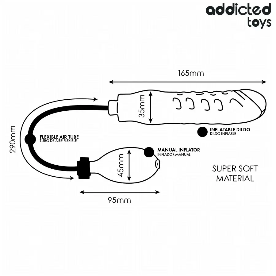 Надувной дилдо Addicted Toys Model 3 | Силиконовый стимулятор Photo 6
