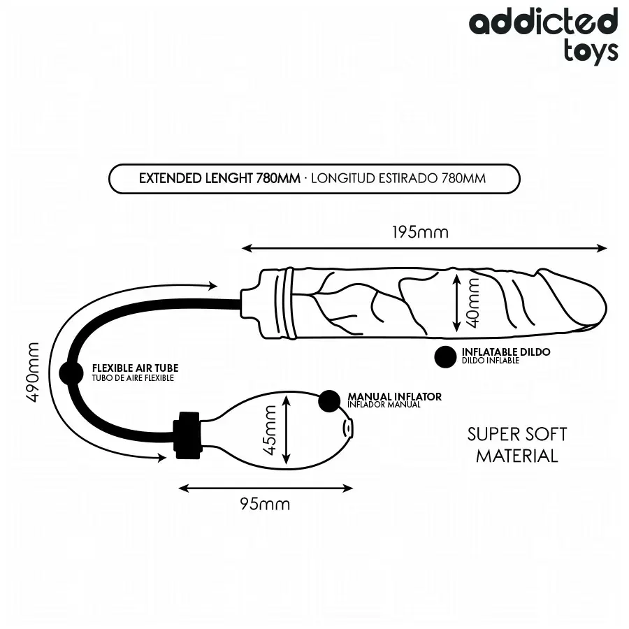 Надувной дилдо Addicted Toys Model 4 | Регулируемый стимулятор Photo 6