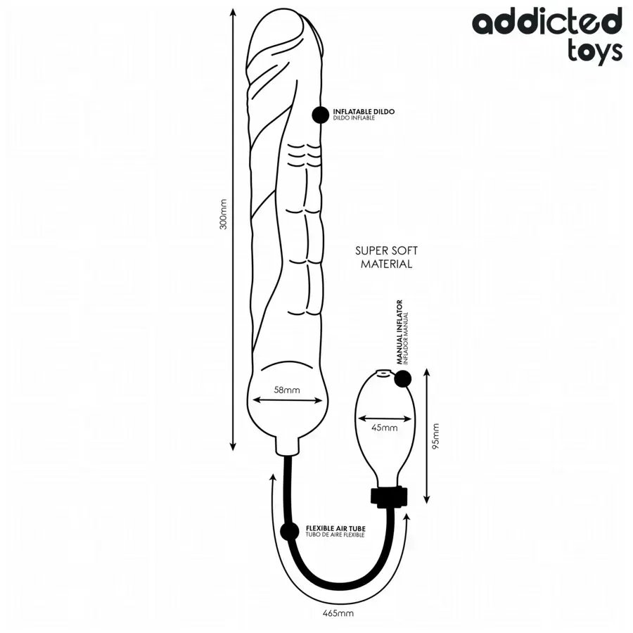 Надувной дилдо Addicted Toys XL Model 5 Photo 6
