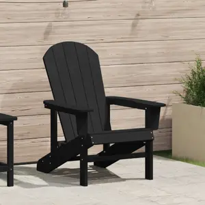 Садовое кресло Adirondack vidaXL, черное, HDPE