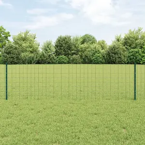 Комплект еврозабора vidaXL 10 x 0,6 м зеленый металлический