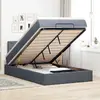 Кровать-оттоманка VidaXL 3312753 с матрасом и LED Photo 2