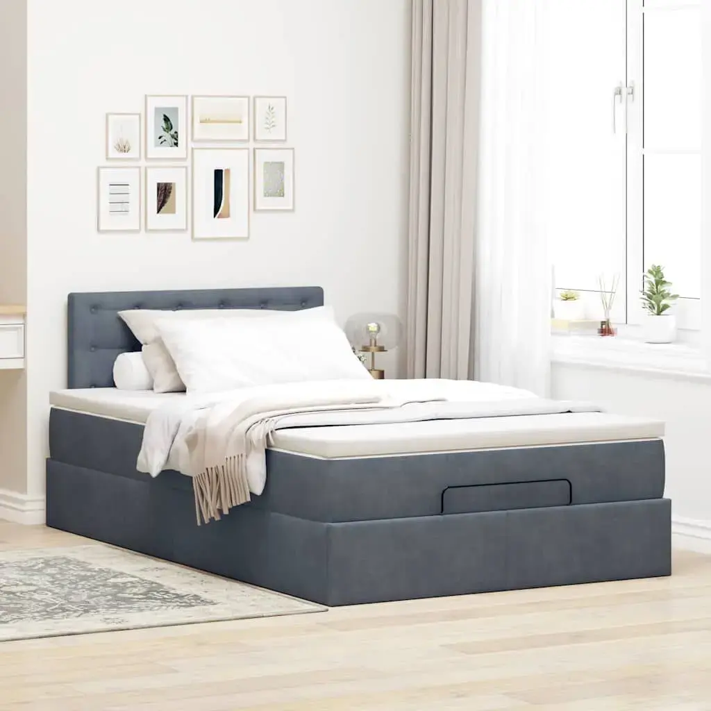 Кровать-оттоманка VidaXL 3312753 с матрасом и LED Photo 4