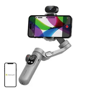 AOCHUAN X Pro viedtālruņa stabilizators ar AI izsekošanas sensoru, pelēks