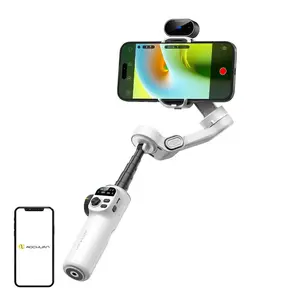 AOCHUAN X2 viedtālruņa stabilizators ar AI izsekošanas sensoru, balts