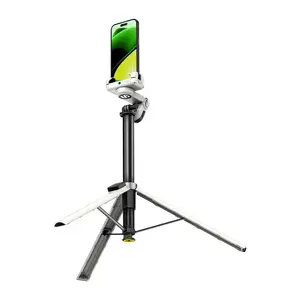 AOCHUAN M3 Pro Smartphone Gimbal with Integrated RGB Lighting, White