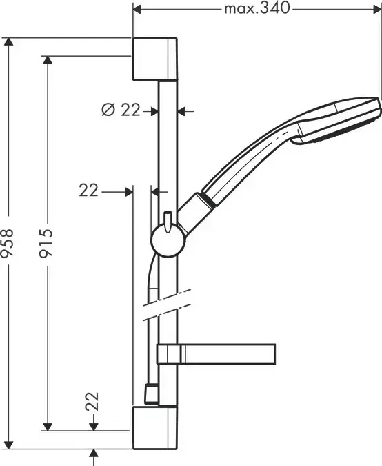 Hansgrohe Croma 100 dušas sistēma Photo 3