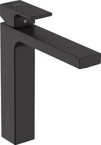 Смеситель для раковины Hansgrohe Vernis Shape 190 с донным клапаном, матовый черный