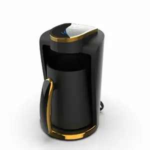 Inca IKM-01 Fully-Automatic Turkish Coffee Maker, 0.25 L, 4 Cups, Black and Gold