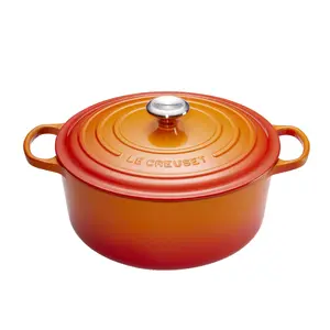 Le Creuset Signature Round Cast Iron Saucepan, 2.4 L, Volcanic Orange