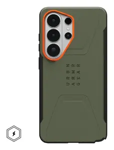 Urban Armor Gear Civilian Cover for Samsung Galaxy S26 Ultra, Orange and Olive
