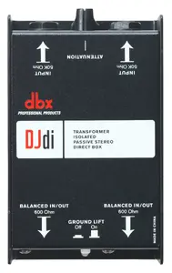dbx DJDI 2-Channel Passive Direct Box, Black