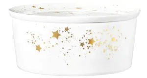 Seltmann Liberty Golden Stars Bowl with Lid 21x9 cm