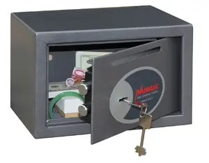 Seifs Phoenix Safe Co. Vela SS0801KD, tērauda, atslēgas slēdzene, 10 l, grafīta krāsā