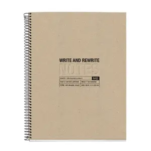 MAUL A604579 A4 Writing Notebook, 120 Sheets, Lined, Hardcover, Beige