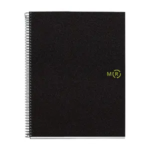 MAUL A603890 A4 Writing Notebook, 120 Sheets, Squared, Hardcover, Black