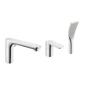 Siros 3-Hole Bath Tub Mixer, Chrome