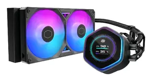 Cooler Master MasterLiquid Atmos II 240 LCD Liquid CPU Cooler with 120mm Fans