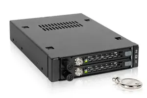 Icy Dock MB492SKL-B 2.5-inch SATA/SAS Mobile Rack for HDD and SSD, Black