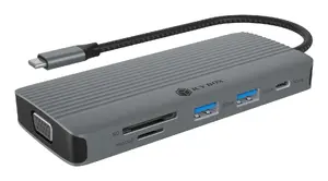 ICY BOX IB-DK4040a-CPD USB-C Docking Station with HDMI, VGA, 3x USB-A, and Gigabit Ethernet
