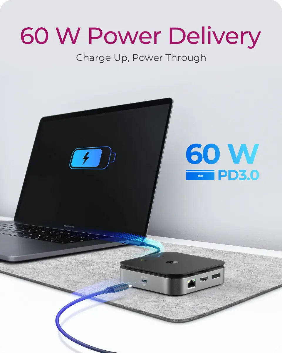 ICY BOX 7-in-1 USB4 dokstacija | Divi video izvadi Photo 4