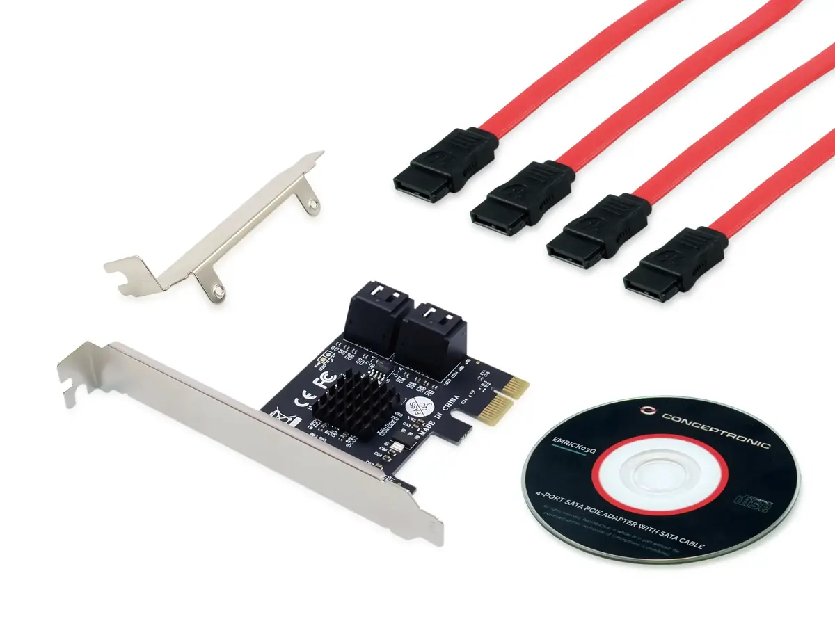Conceptronic EMRICK 4-portu SATA PCIe adapteris Photo 2